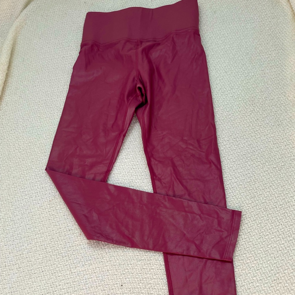 Carbon38 high rise full length shiny leggings